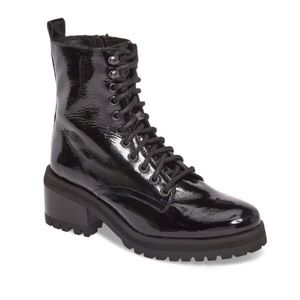 Steve Madden “Geneva” Patent Combat Boot Size 7